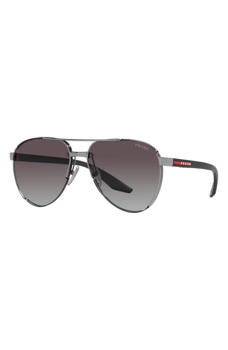 PRADA SPORT 61mm Gradient Pilot Sunglasses, Alternate, color, 