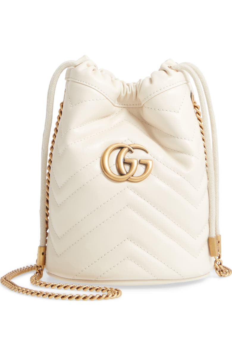 Gucci Mini Quilted Leather Bucket Bag, Main, color,