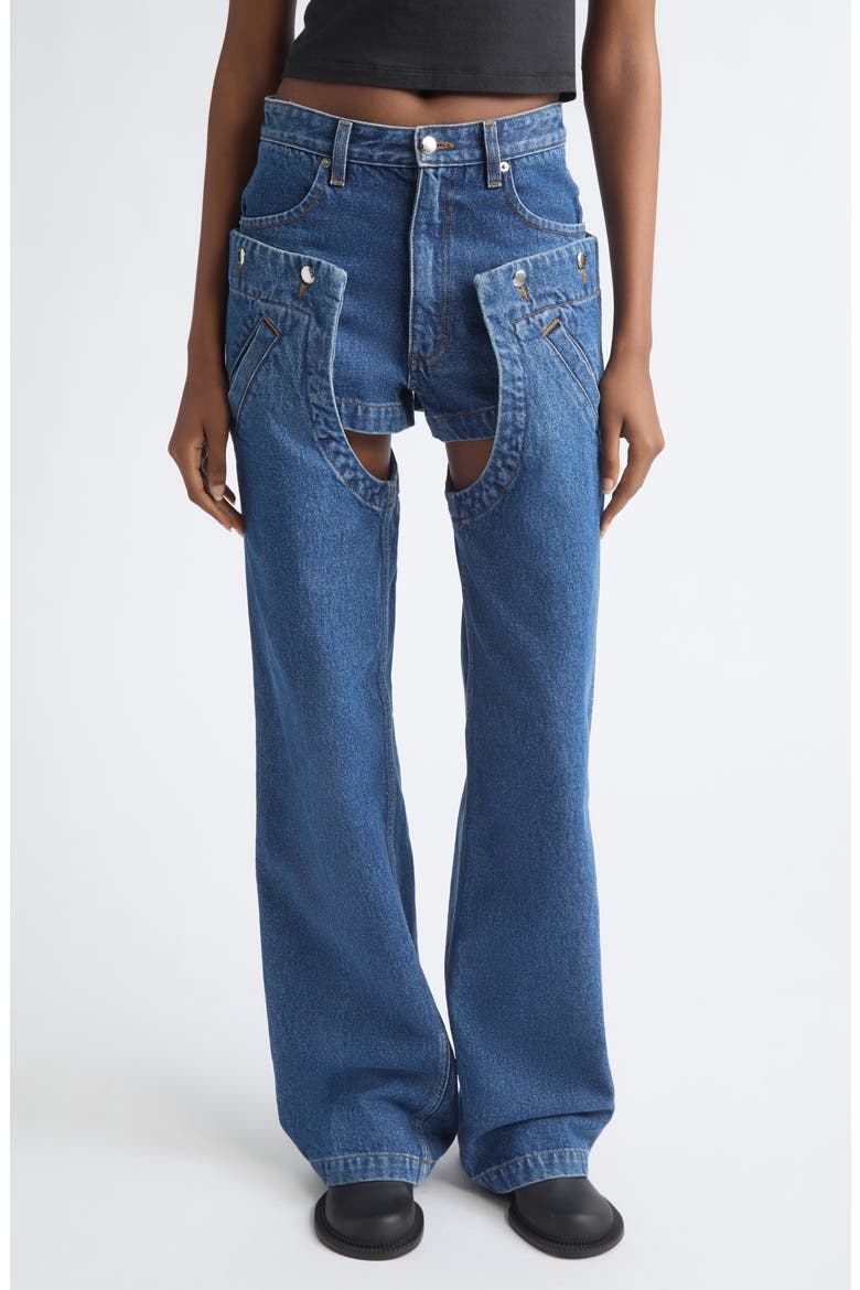 Chap Cutout Wide Leg Jeans, Main, color, VINTAGE