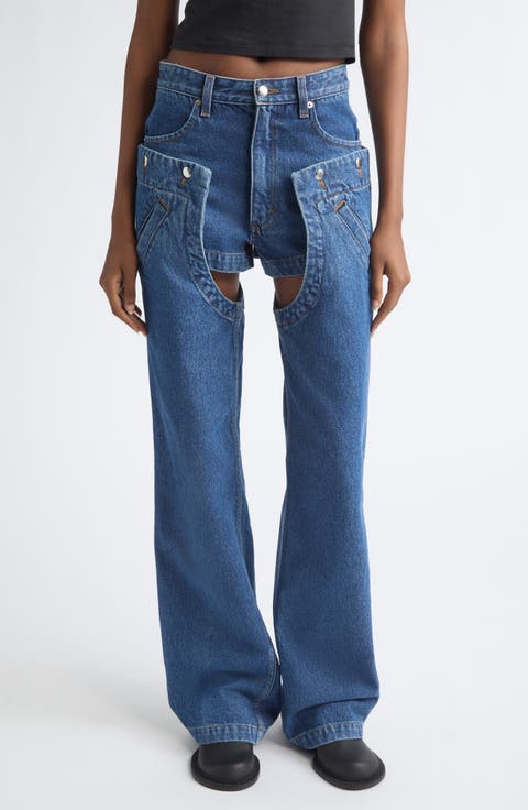 Chap Cutout Wide Leg Jeans