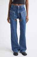 Eckhaus Latta Chap Cutout Wide Leg Jeans