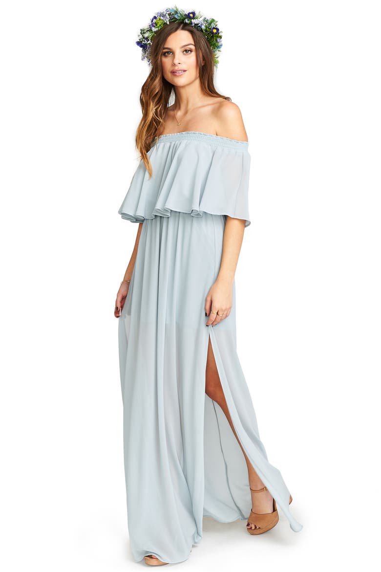 Hacienda Convertible Gown, Alternate, color, STEEL BLUE