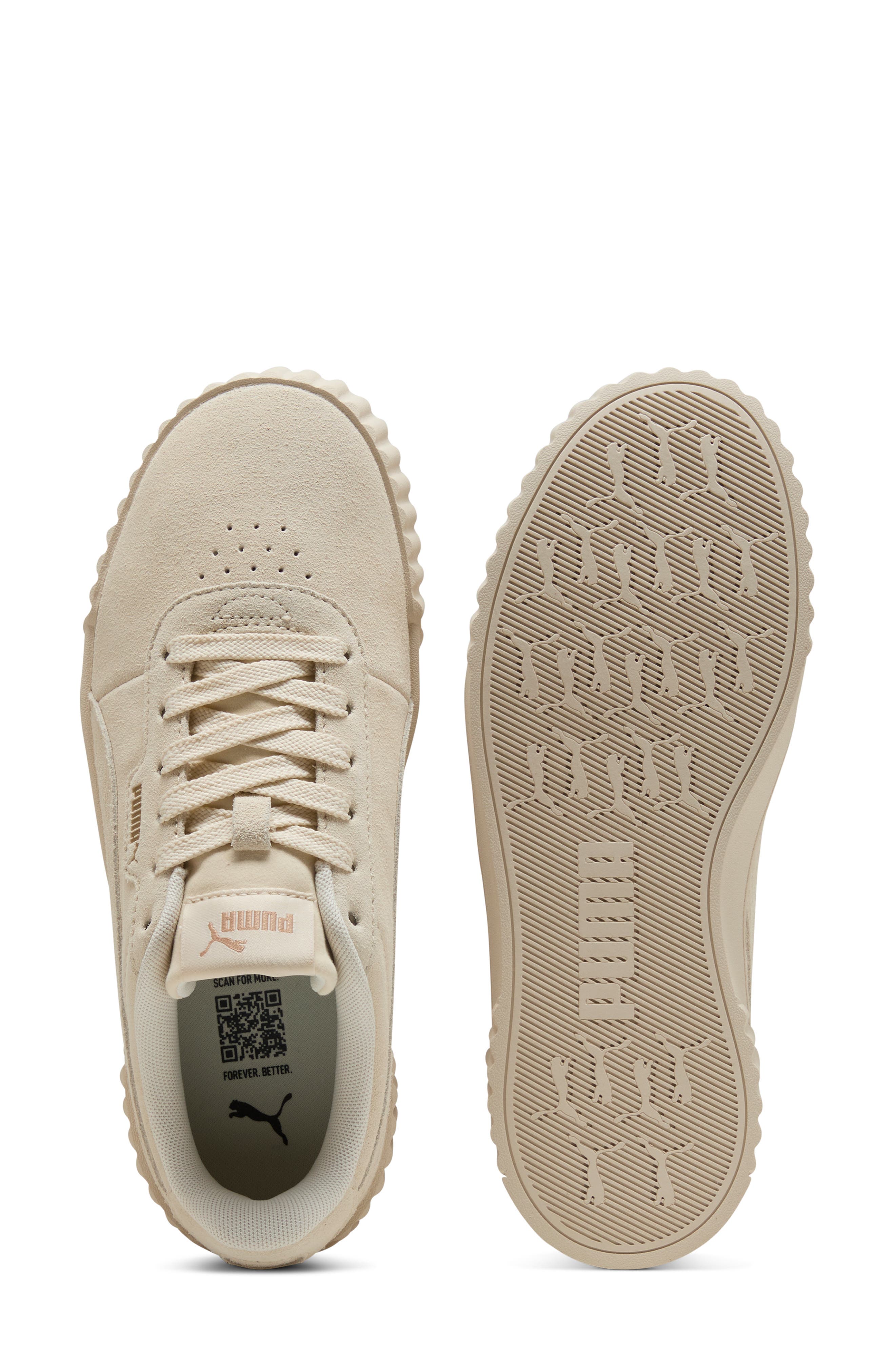 PUMA Carina 3.0 SD Sneaker, Alternate, color, Alpine Snow-Puma Gold