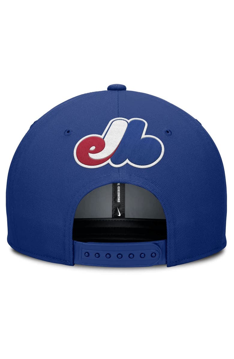 Nike Men's Nike Gray/Blue Montreal Expos Cooperstown Collection Pro Performance Snapback Hat, Alternate, color, Gray