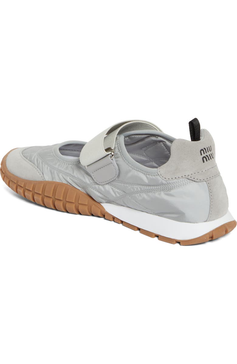 Miu Miu Sport Quilted Nylon Mary Jane Sneaker, Alternate, color,