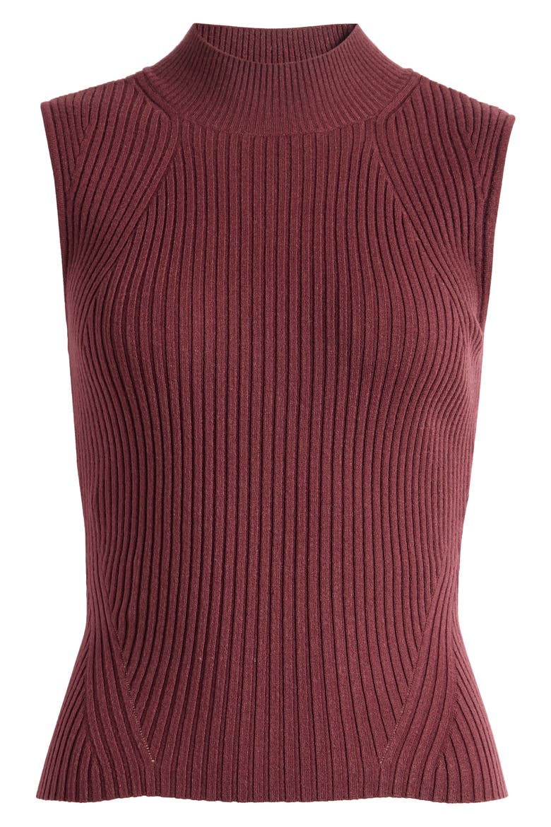 Fidelia Metallic Rib Tank, Alternate, color, OXBLOOD