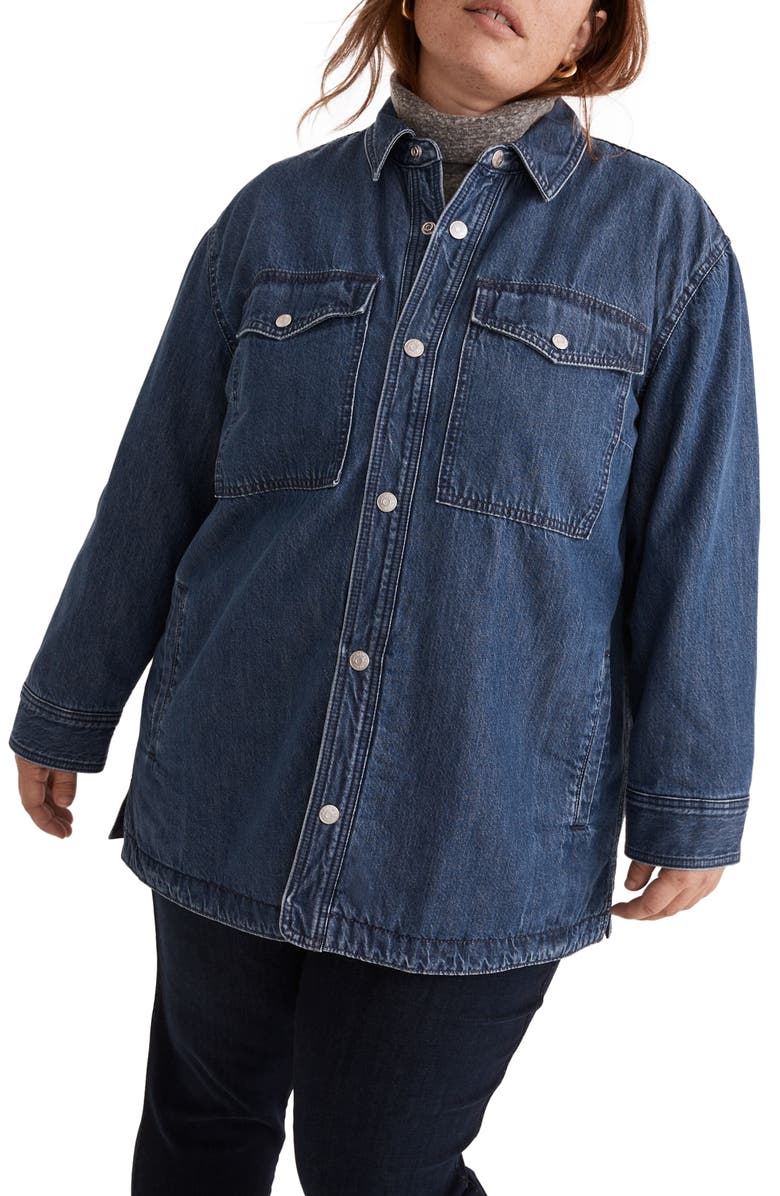 Madewell Quilted Lining Denim Shirt Jacket, Main, color,
