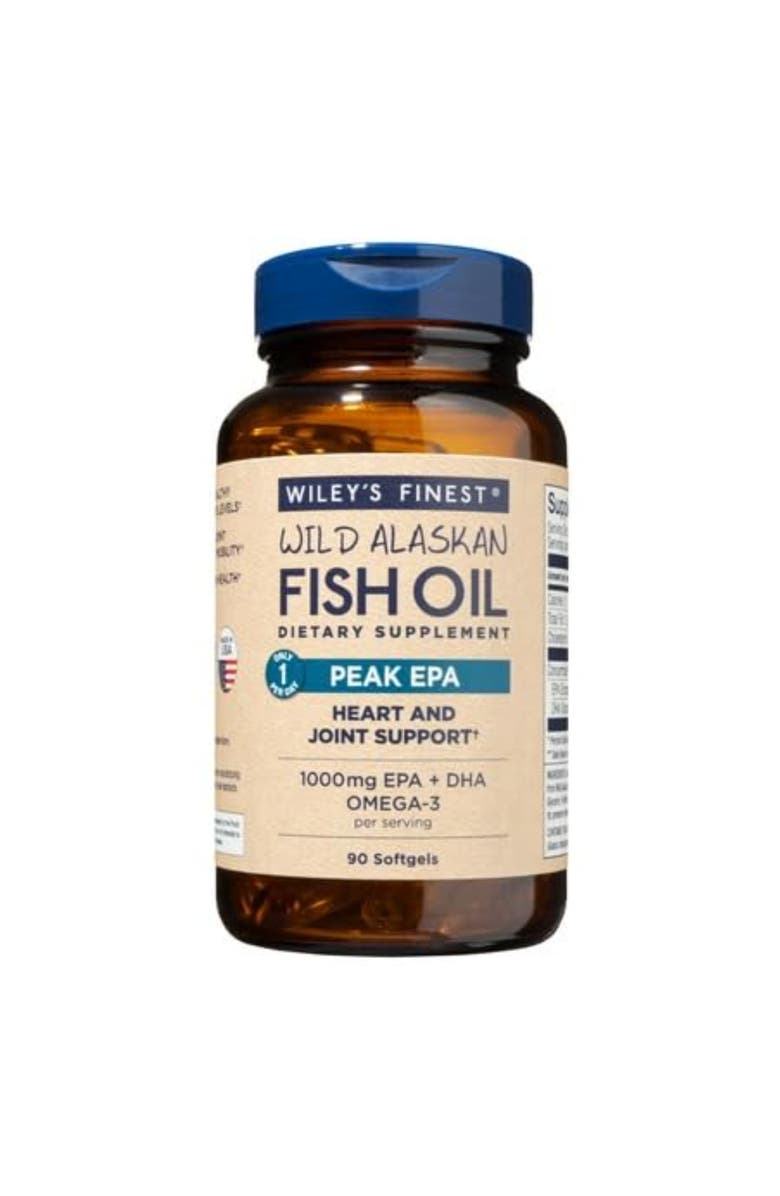 Wiley's Finest Peak EPA Omega-3 90 Softgels for Joint Health Support 1000 mg, Main, color, NO COLOR