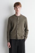 COS Ribbed Wool-Cotton Cardigan