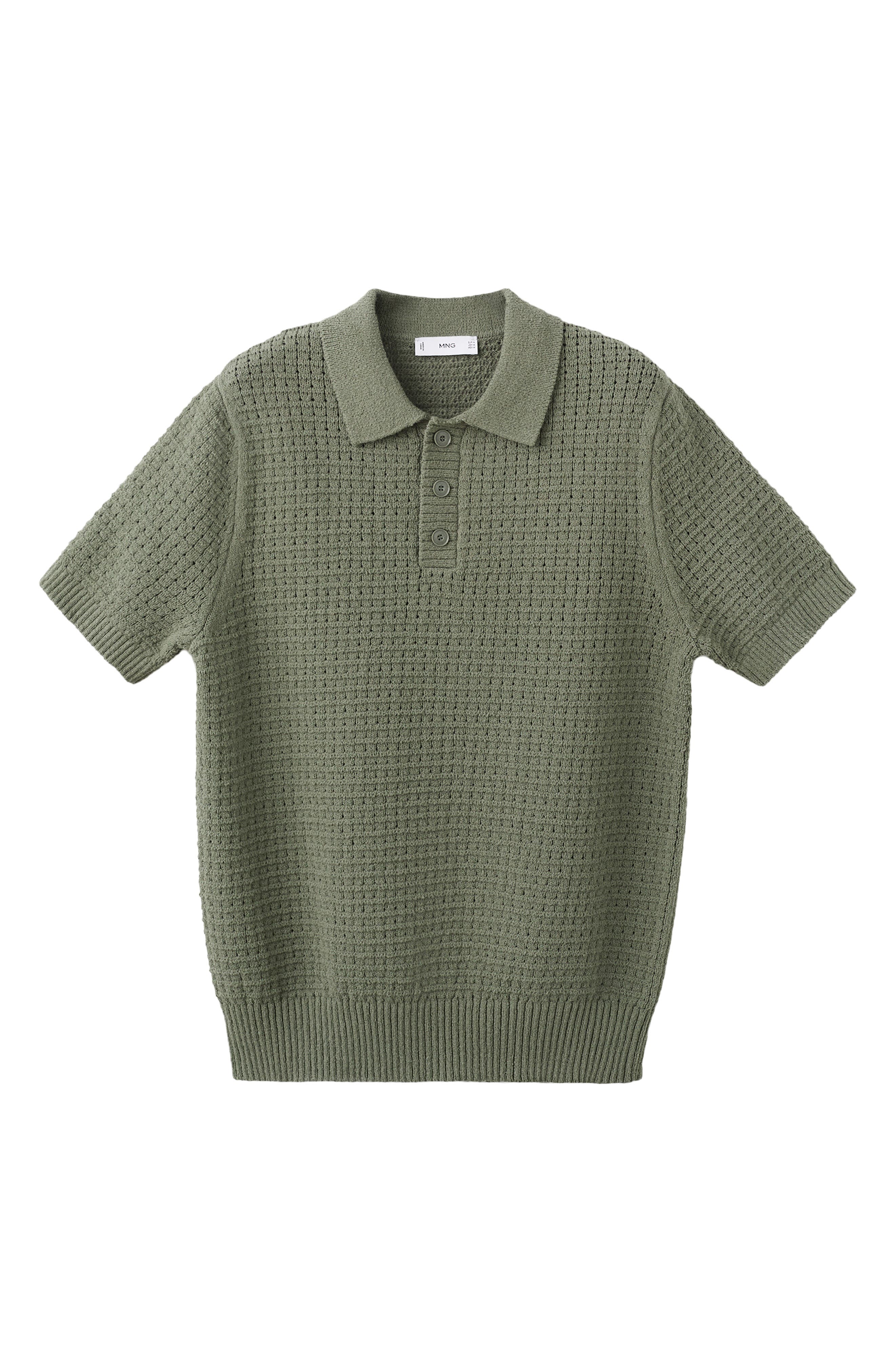 MANGO Waffle Knit Polo Sweater (Men) | Nordstrom