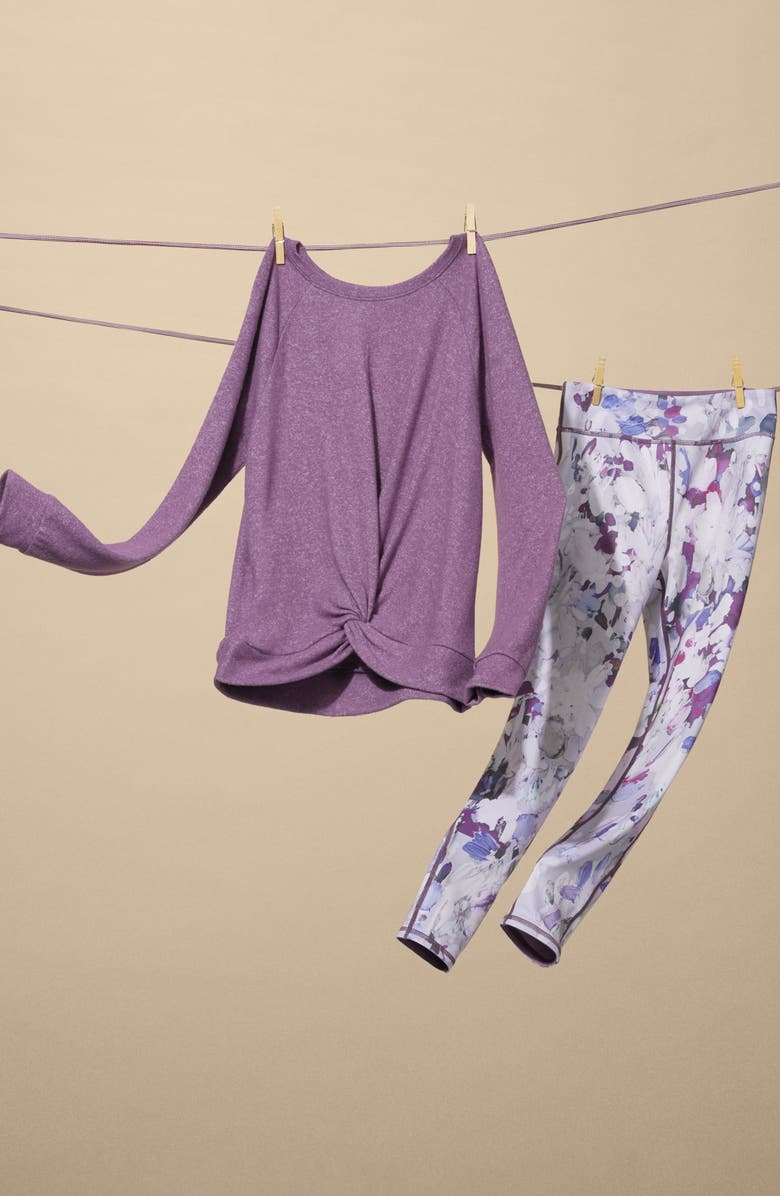 Zella Girl Supersoft Twist Top, Alternate, color, 