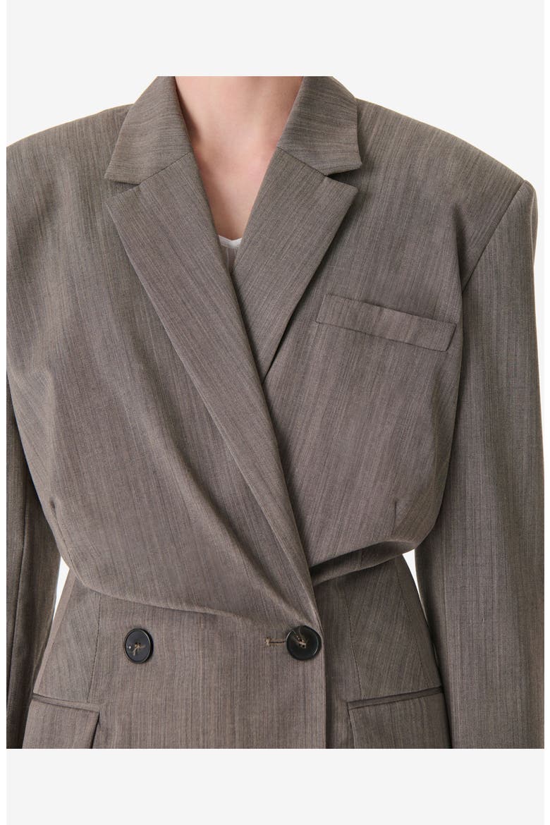 Sunrise Double-Breasted Blazer, Alternate, color, BROWN TERRA