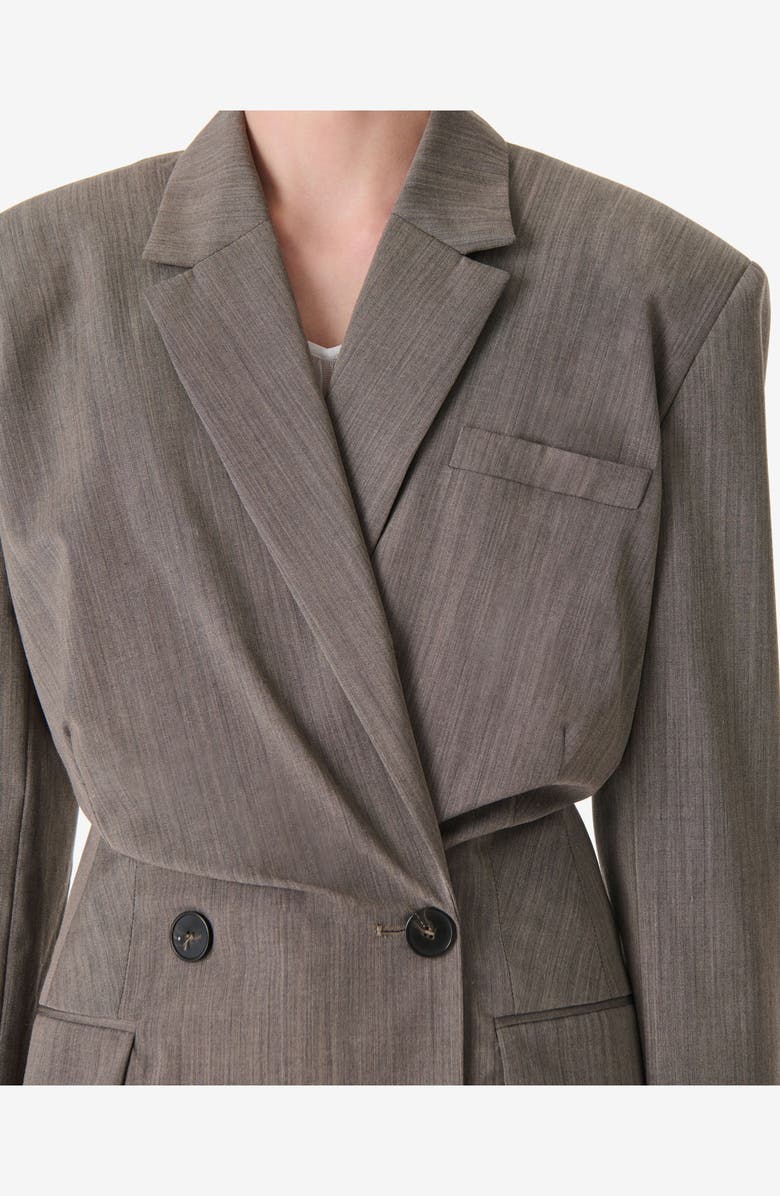 IRO Sunrise Double-Breasted Blazer, Alternate, color, Brown Terra