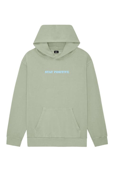 Womens Stay Positive Relaxed Hoodie