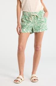 Caslon® Drawstring Linen Blend Shorts