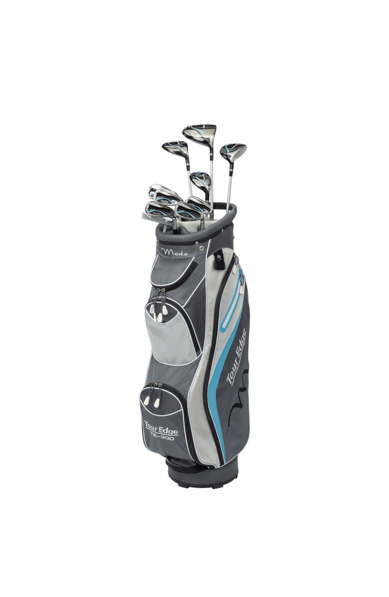 Tour Edge TE-300 Moda Women Right Hand Complete Golf Set - Silver/Blue / Standard, Main, color, Silver
