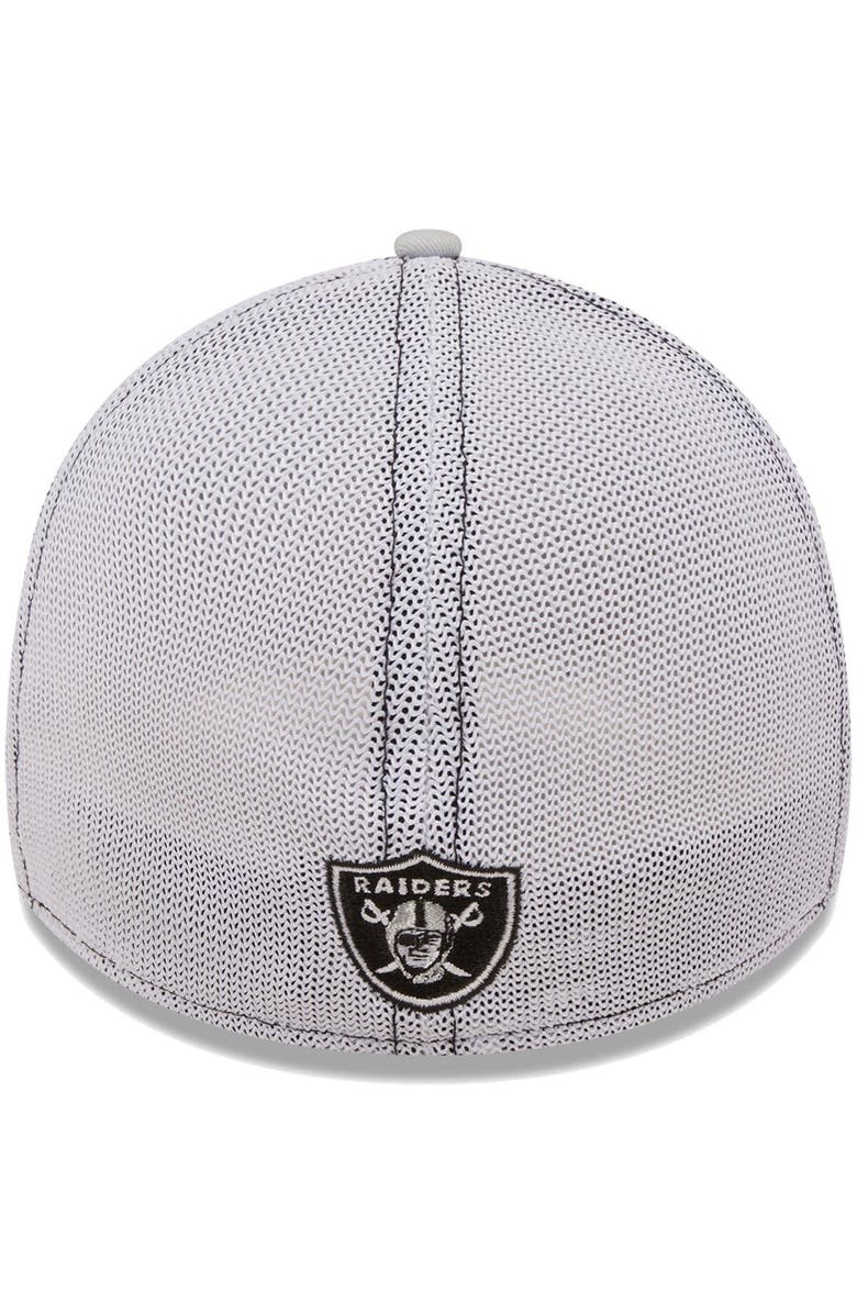 New Era Men's New Era Black/Gray Las Vegas Raiders Team Banded 39THIRTY Flex Hat, Alternate, color, 