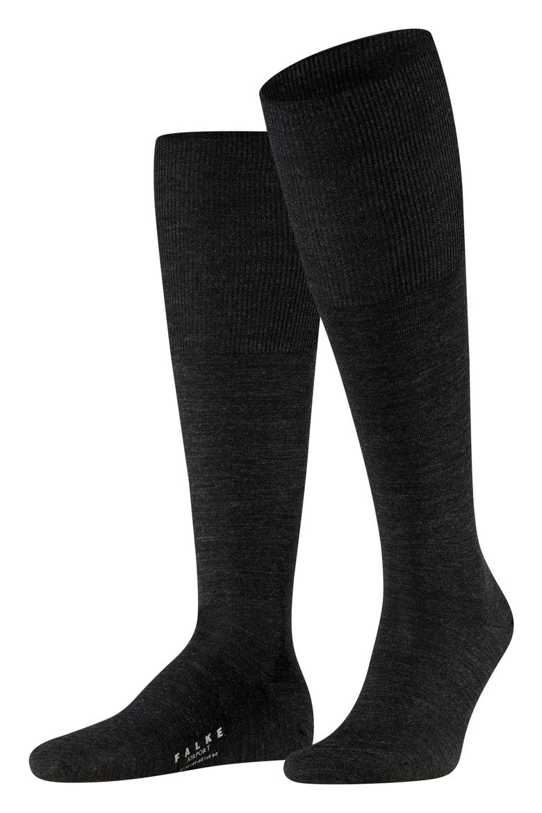 Airport Knee High Socks, Alternate, color, ANTHRACITE