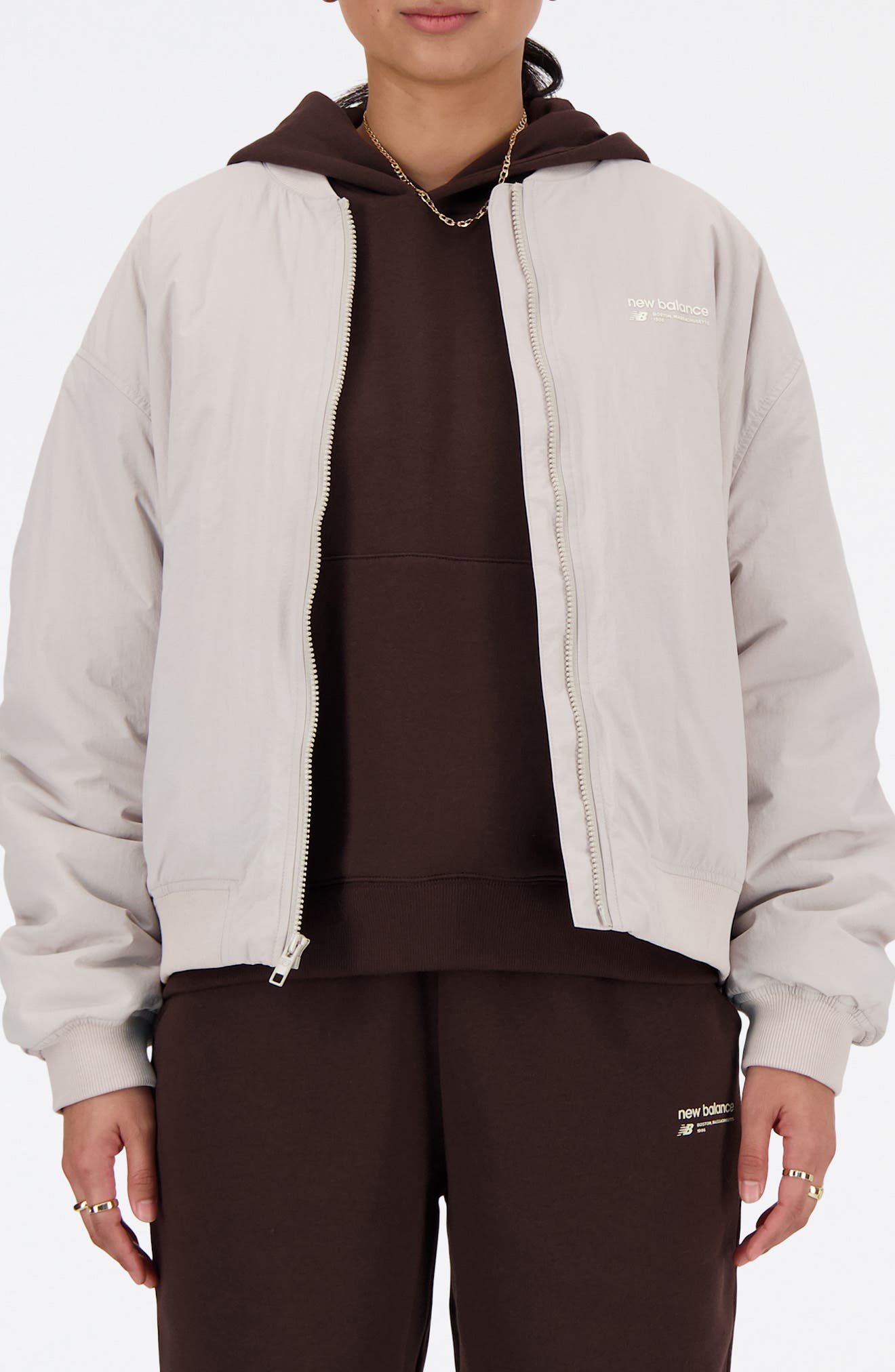 New Balance Linear Heritage Woven Bomber Jacket