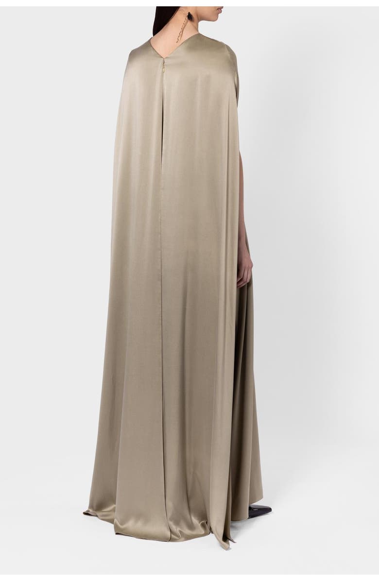 Roksanda Fyeris Brushed Silk Caped Maxi Dress, Alternate, color,