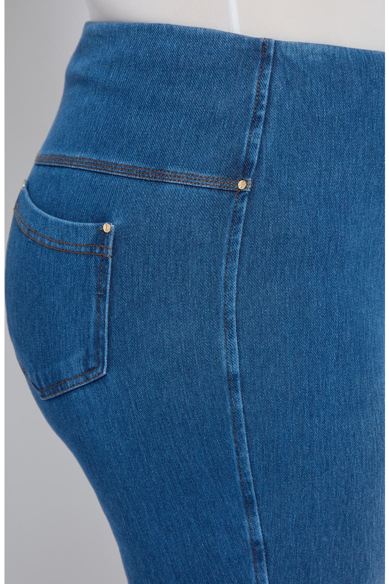 'Lyssentials Pull-On Baby Bootcut Pants, Alternate, color, MID WASH