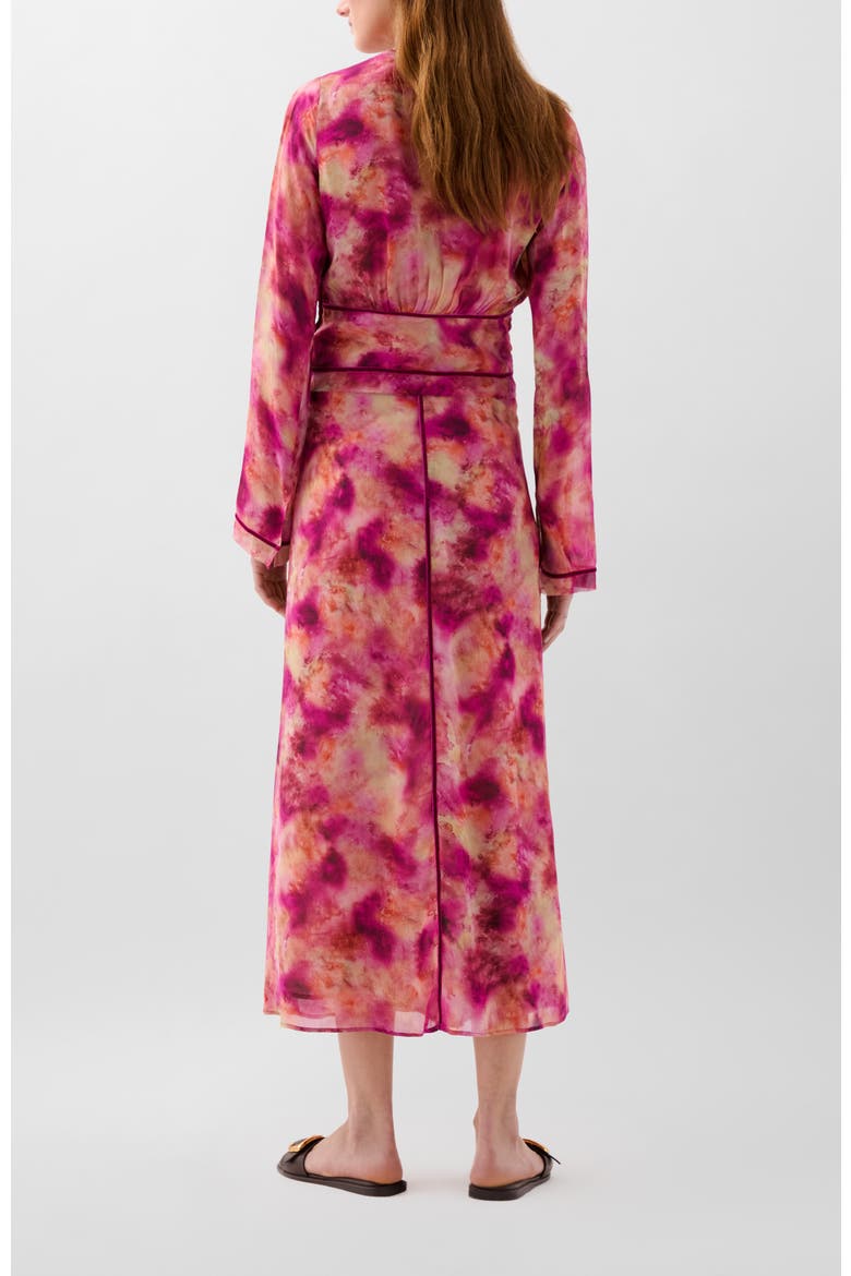 Tie Velvet Print Skirt, Alternate, color, Multi-pink