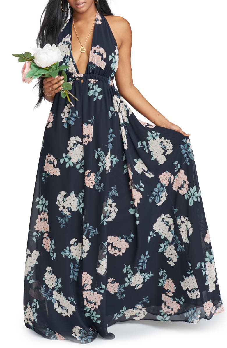 Show Me Your Mumu Luna Halter Gown, Main, color,