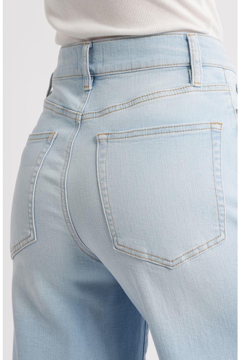 Le Palazzo High Waist Crop Wide Leg Jeans, Alternate, color, FLOAT