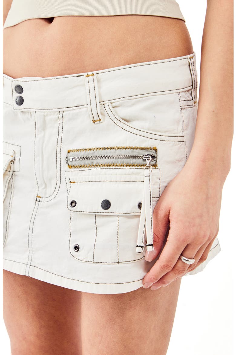 Julia Cargo Miniskirt, Alternate, color, ECRU