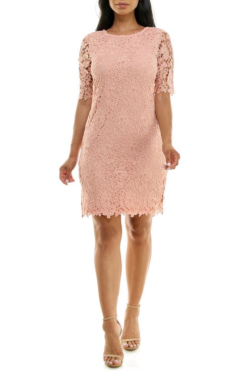 Jewel Neck Lace Dress
