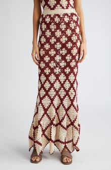 Ulla Johnson Summer Cotton Crochet Maxi Skirt
