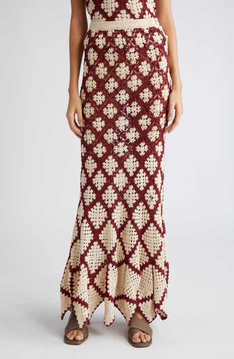 Ulla Johnson Summer Cotton Crochet Maxi Skirt