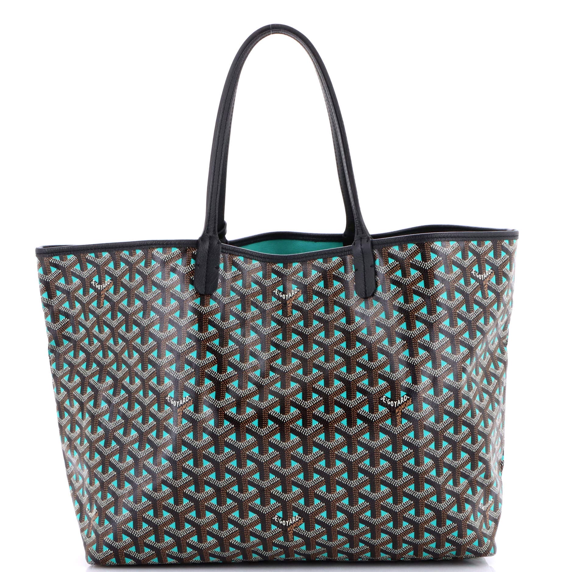 Pre-Owned Goyard Saint Louis Tote Claire Voie Coated Canvas PM, Main, color, Green