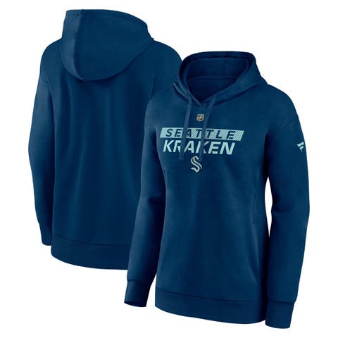 Women's Fanatics  Deep Sea Blue Seattle Kraken Authentic Pro Core Primary Fleece Pullover Hoodie