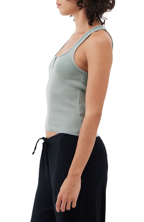 Bdg Urban Outfitters Ryan Henley Rib Tank Top In Sage Khaki