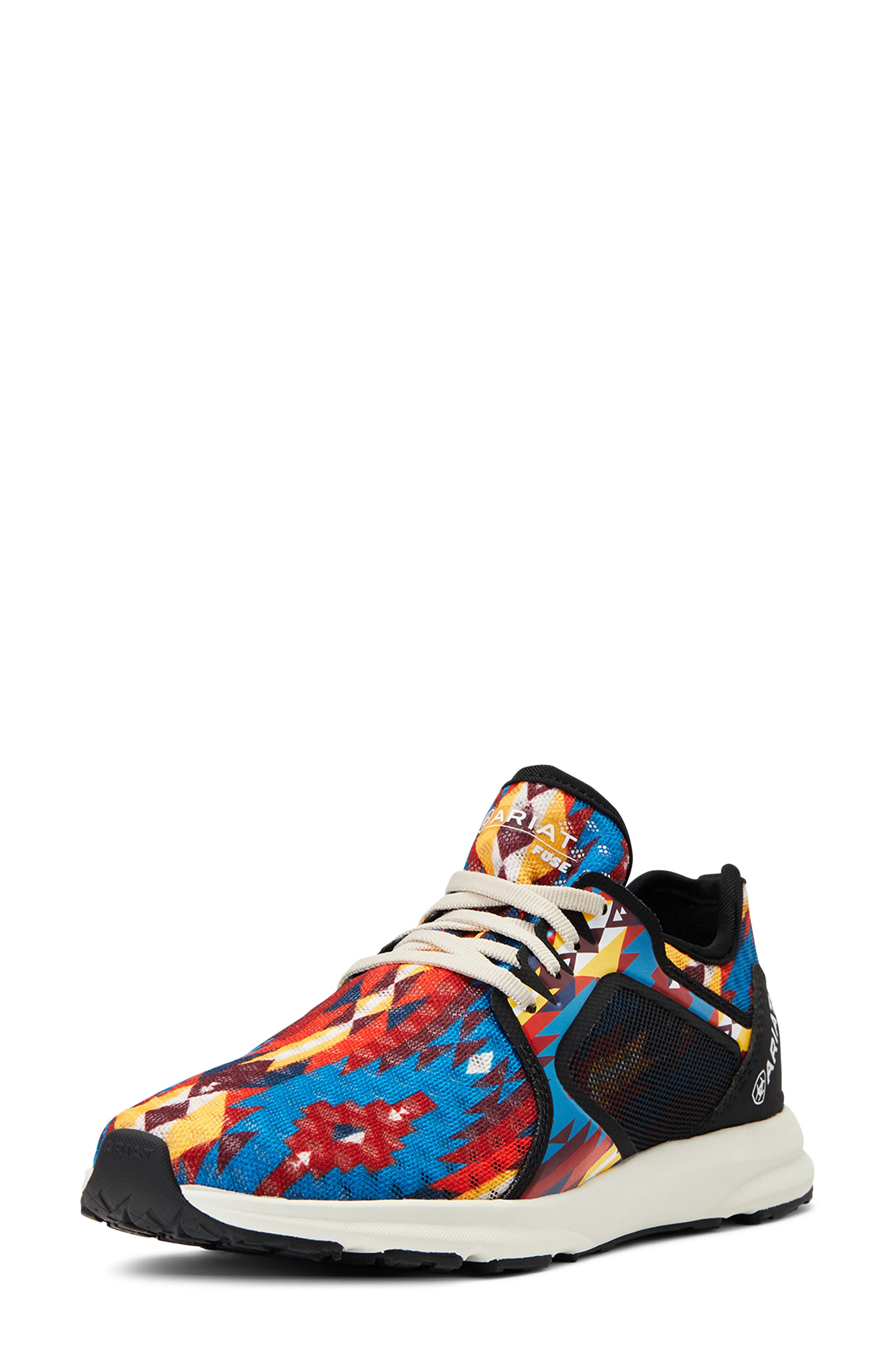 Ariat Fuse Low Top Sneaker, Alternate, color, Blue Geo Print
