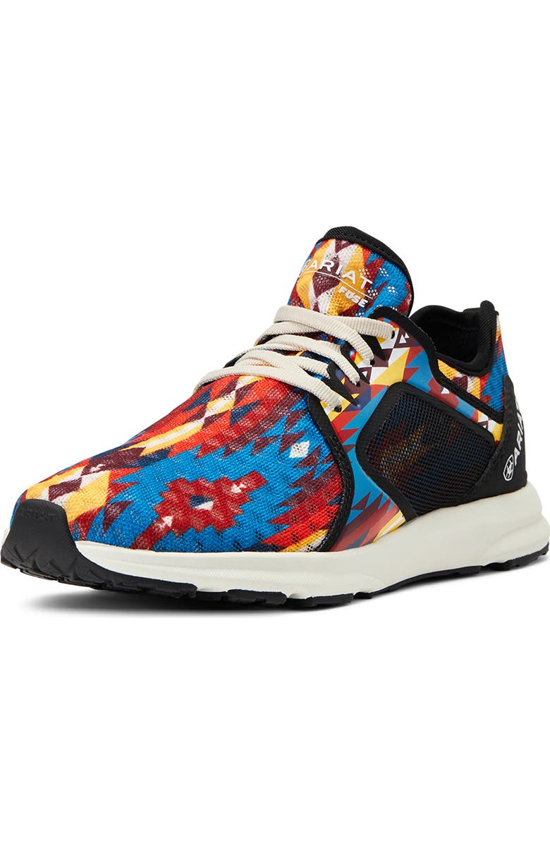 Ariat Fuse Low Top Sneaker, Alternate, color, Blue Geo Print