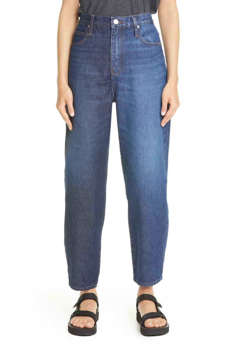 Le Ultra High Waist Barrel Leg Jeans, Main, color, INDIGO COM