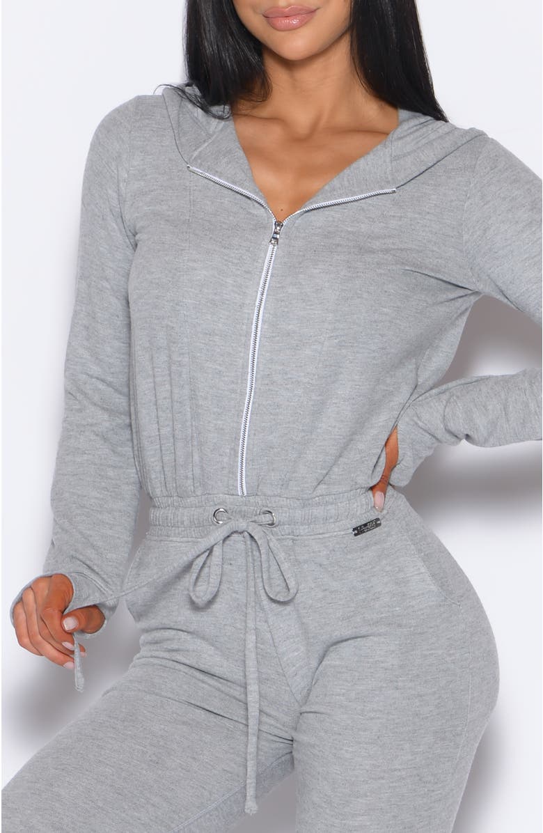 Bombshell Sportswear Flirty Jumpsuit, Alternate, color, Cozy Silver