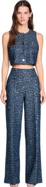 SANDRO Sequin Trousers