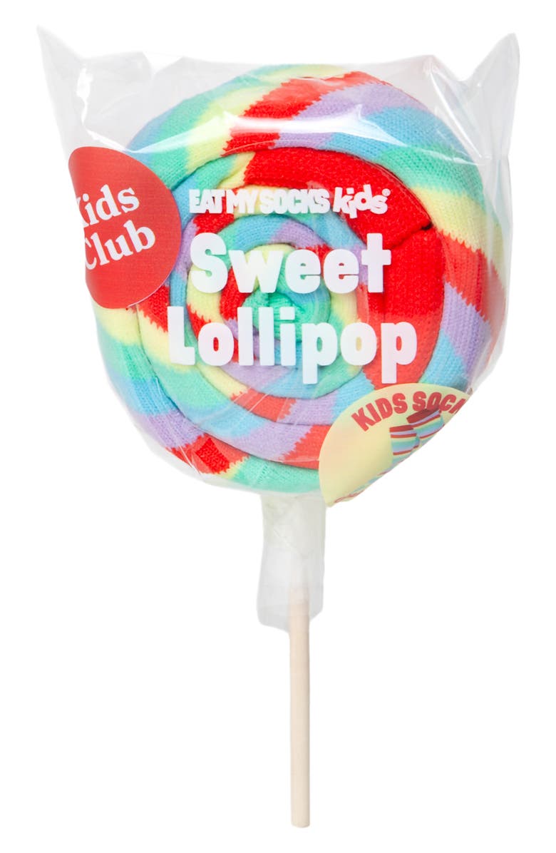 doiy Kids' 3D Lollipop Crew Socks, Alternate, color, Rainbow Multicolor