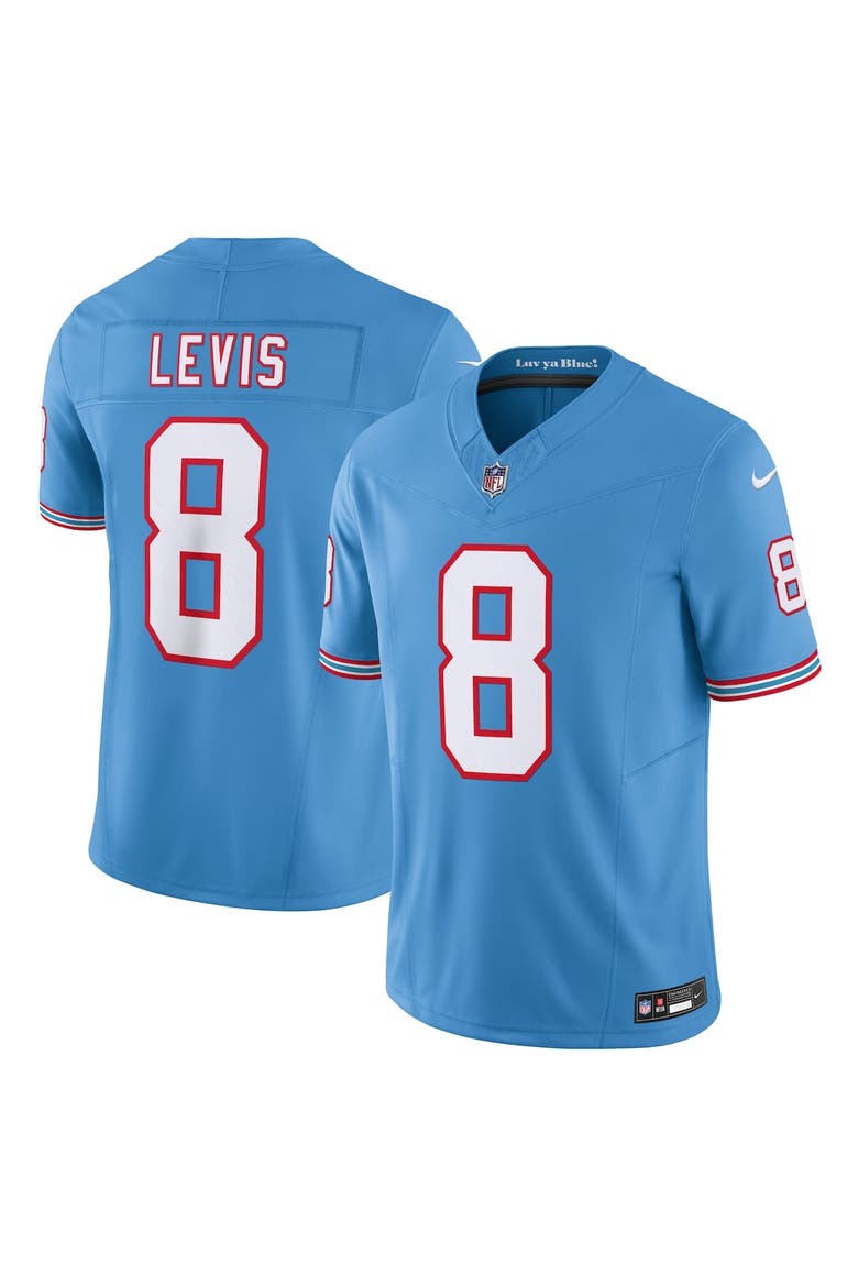 Men's Nike Will Levis Light Blue Tennessee Titans Alternate Oilers Throwback Vapor F.U.S.E. Limited Jersey, Alternate, color, Light Blue