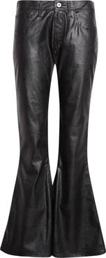 Junya Watanabe Faux Leather Flare Pants