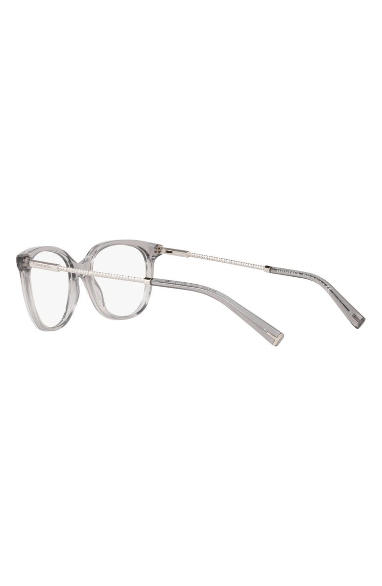 Tiffany & Co. 54mm Square Optical Glasses, Alternate, color, Crystal Grey
