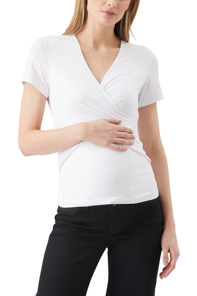 Luxe Knit Embrace Nursing Tee, Main, color, White
