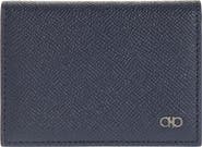 FERRAGAMO Micro Gancio Leather Card Case