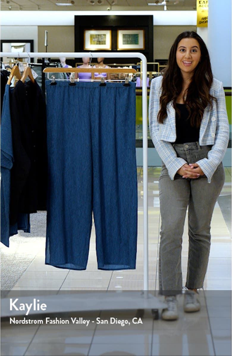 Crinkled Ankle Wide Leg Pants