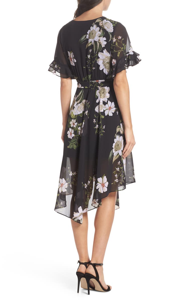 Ever New Floral Print Wrap Dress, Alternate, color,