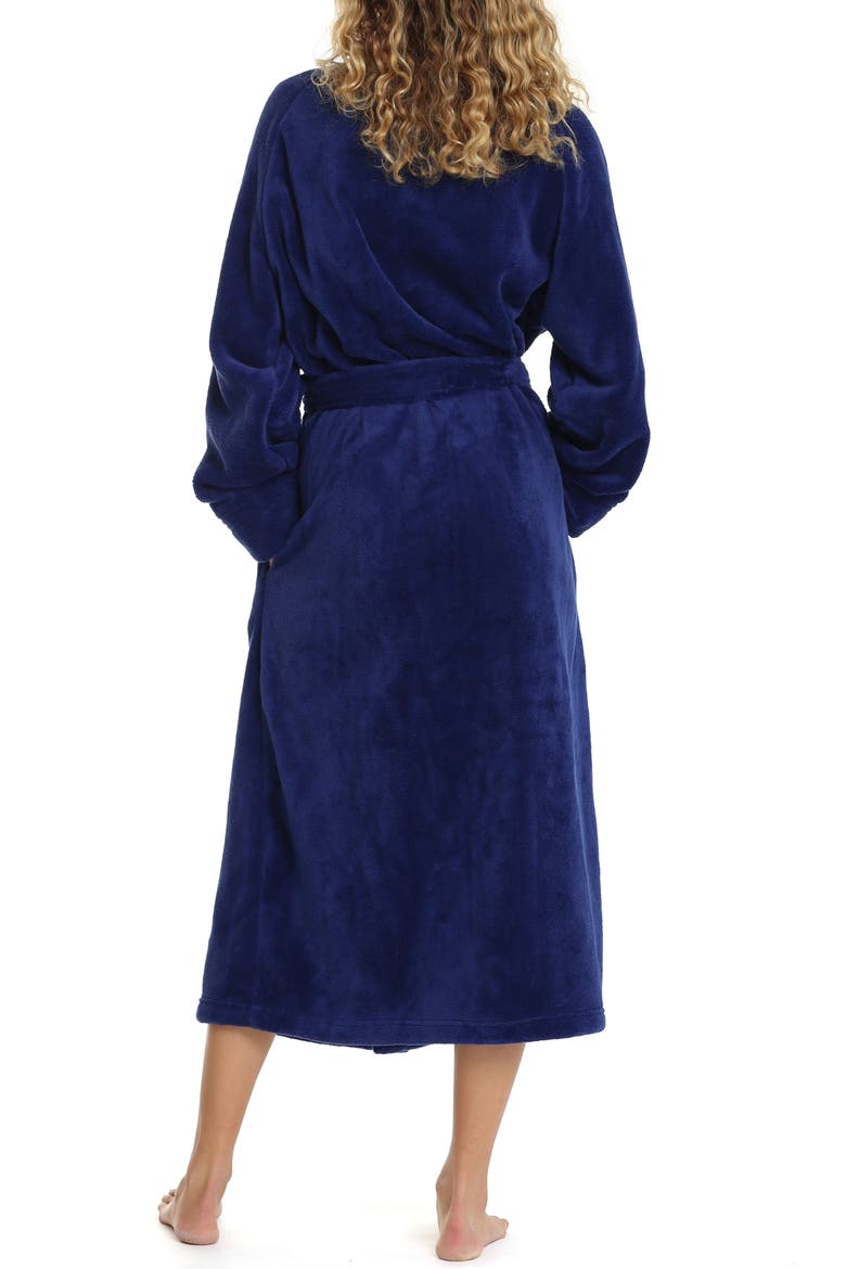 Plush Longline Robe, Alternate, color, NAVY