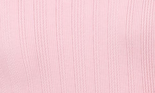 Florence By Mills Pointelle Lace Crop Top In Candy Pink